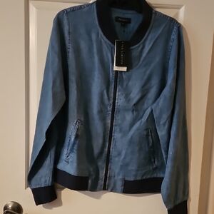 The Limited Denim Blue Bomber Jacket